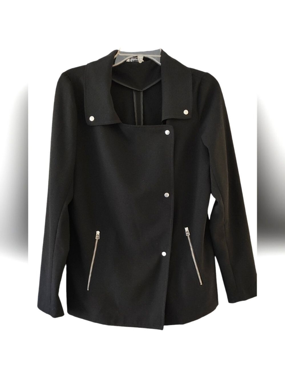 REITMANS Black Coat Military Style Jacket Size Large - Picture 2 of 10